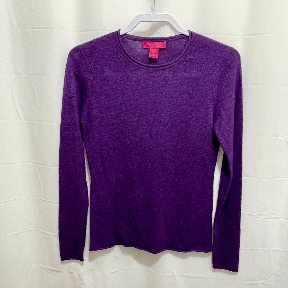 Cashmere Cache Women’s Sz S, Purple, Sz S, Purple,  2 ply cashmere ,   PEM22